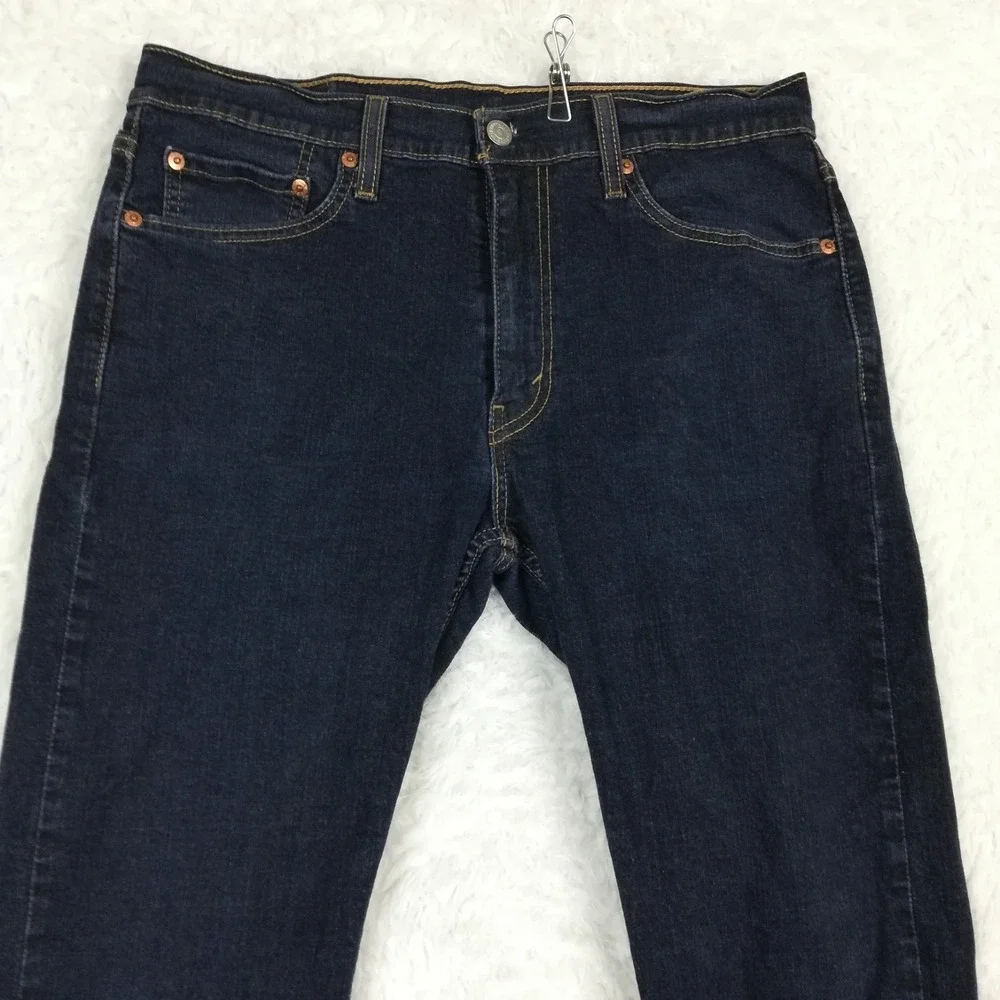 Levi's Mens Jeans 513 Slim Straight Leg Blue Denim Dark Wash 32x30‎